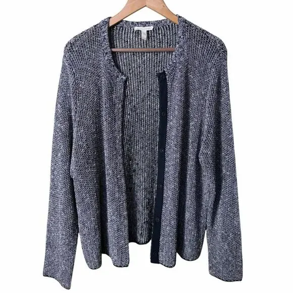 Eileen Fisher Organic Melange Linen Grain Jacket Size XL - Picture 5 of 11